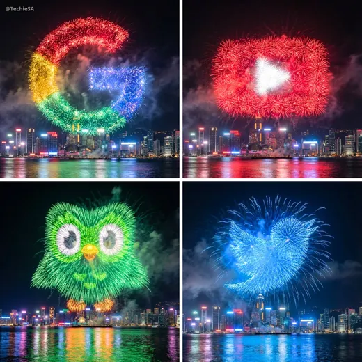 城市景观上空绽放的壮观烟花照片