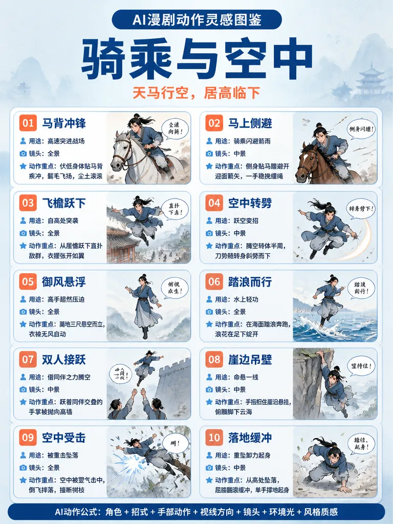 100个打斗提示词，提升你的ai漫剧制作能力