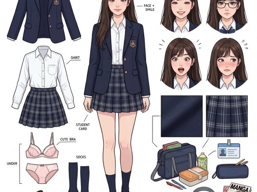 日式制服少女分解图鉴